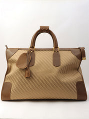 Gパターンロゴエンボスボストンバッグ ベージュ/ブラウン