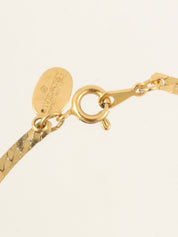 Logo Plate Chain Bracelet Gold