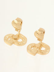 ロゴイヤリング ゴールド