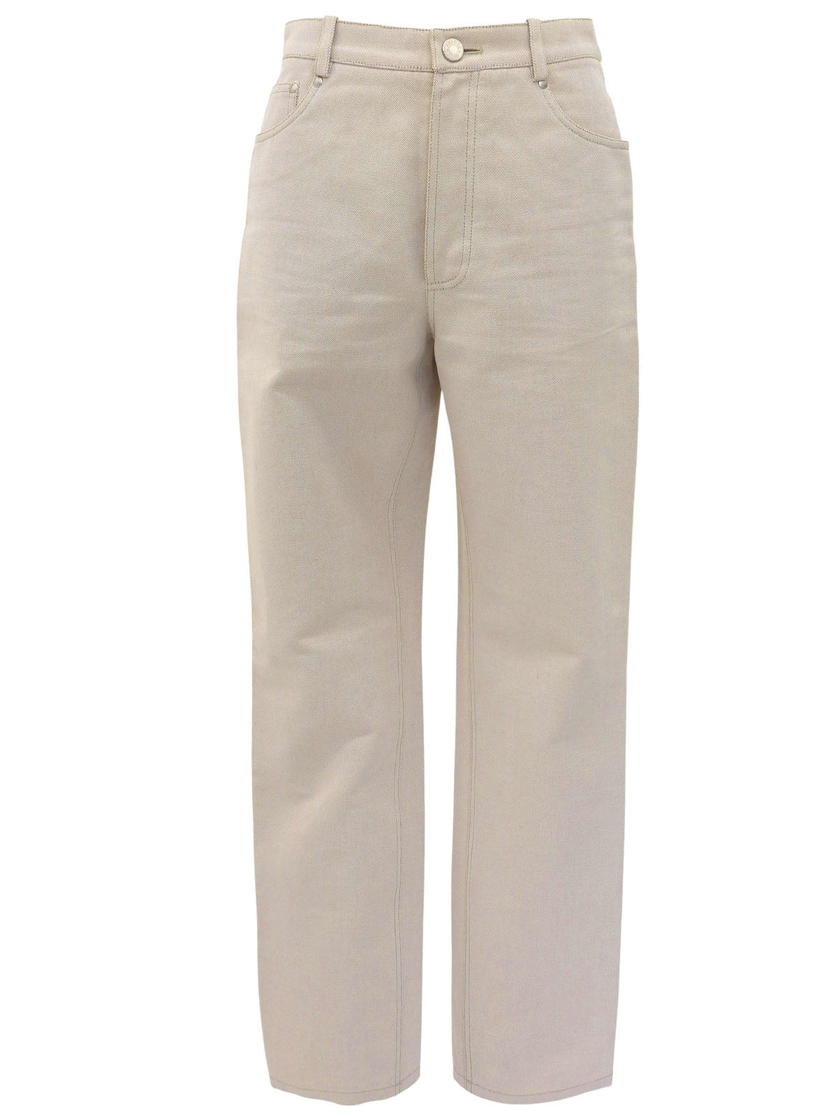 系列纽扣裤 米色