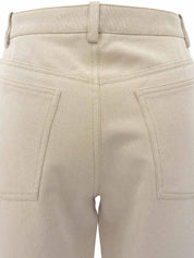 Sellier Button Trousers Beige