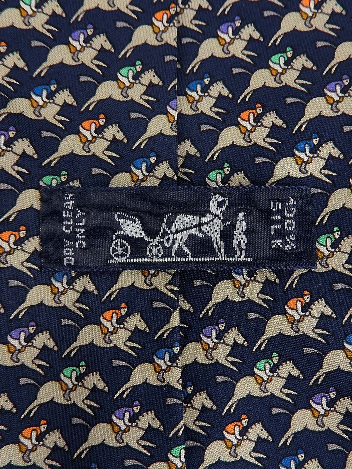 Navy Horse Pattern Tie
