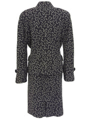 デザインパターンノーカラーセットアップ ブラック/ホワイト