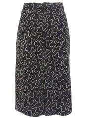 デザインパターンノーカラーセットアップ ブラック/ホワイト