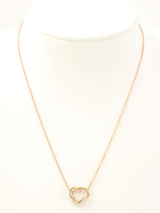 18Kダイヤモンドトリニティハートネックレス イエローゴールド/ピンクゴールド/ホワイトゴールド