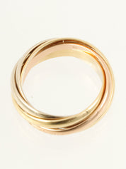 18K5連トリニティリング ホワイトゴールド/イエローゴールド/ピンクゴールド