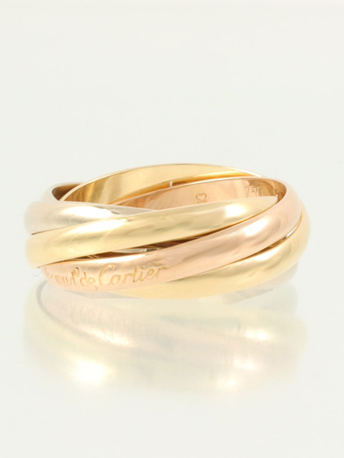 18K5連トリニティリング ホワイトゴールド/イエローゴールド/ピンクゴールド