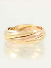 18K5連トリニティリング ホワイトゴールド/イエローゴールド/ピンクゴールド