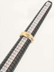 18K 5-row Trinity ring in white gold, yellow gold, or pink gold