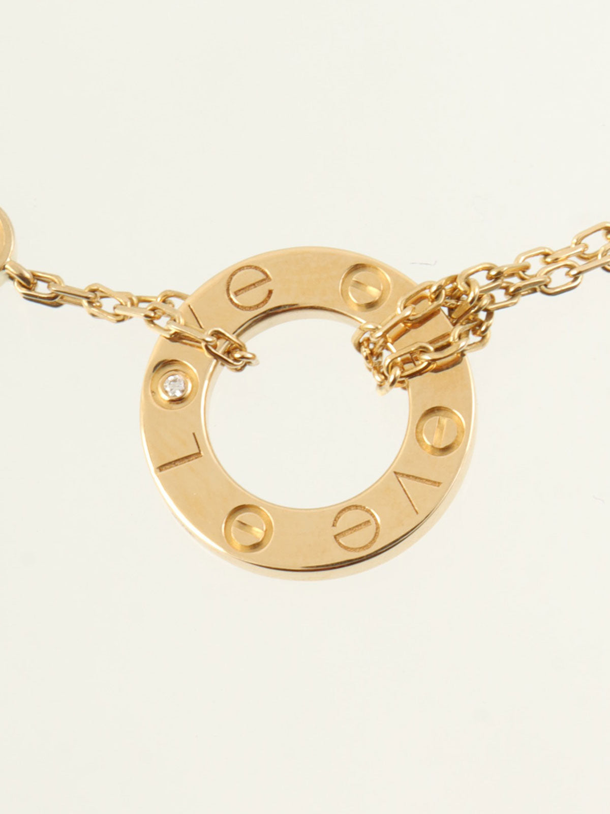 18K金钻石爱心圆手链