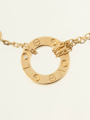 18K金钻石爱心圆手链