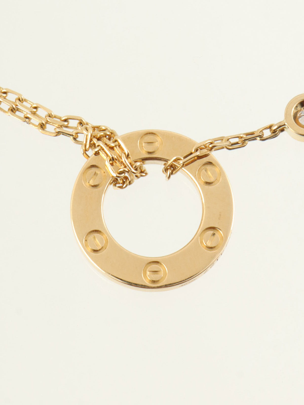 18K金钻石爱心圆手链