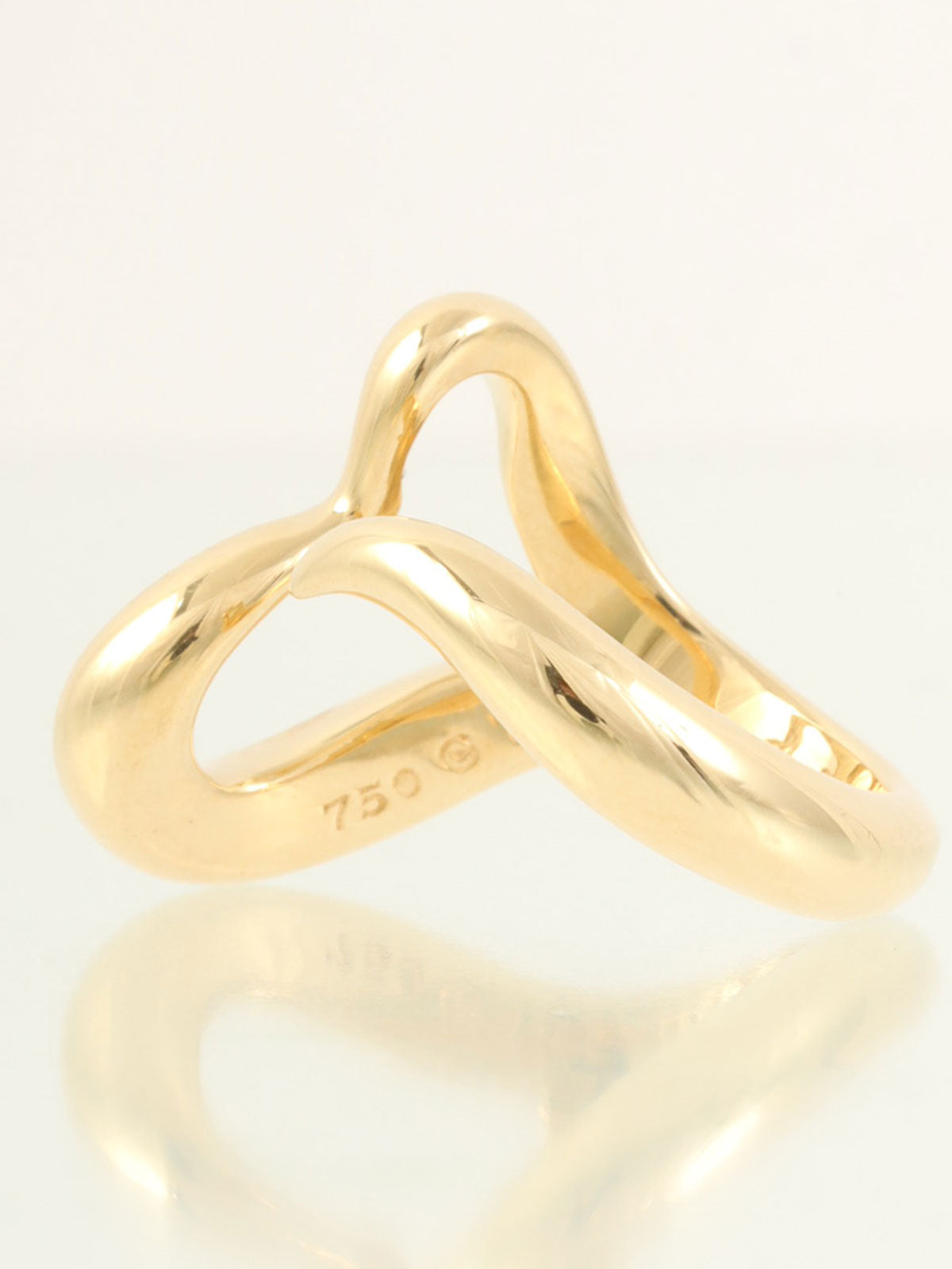 18Kオープンハートリング ゴールド