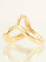 18Kオープンハートリング ゴールド