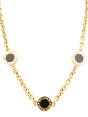 18K 宝格丽项链 金/黑色