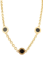 18K 宝格丽项链 金/黑色