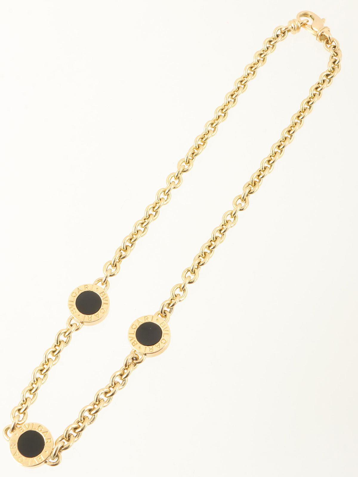 18K 宝格丽项链 金/黑色