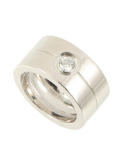 18Kダイヤモンドハイラブリング シルバー