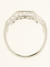 プラチナダイヤモンドルビーリング シルバー