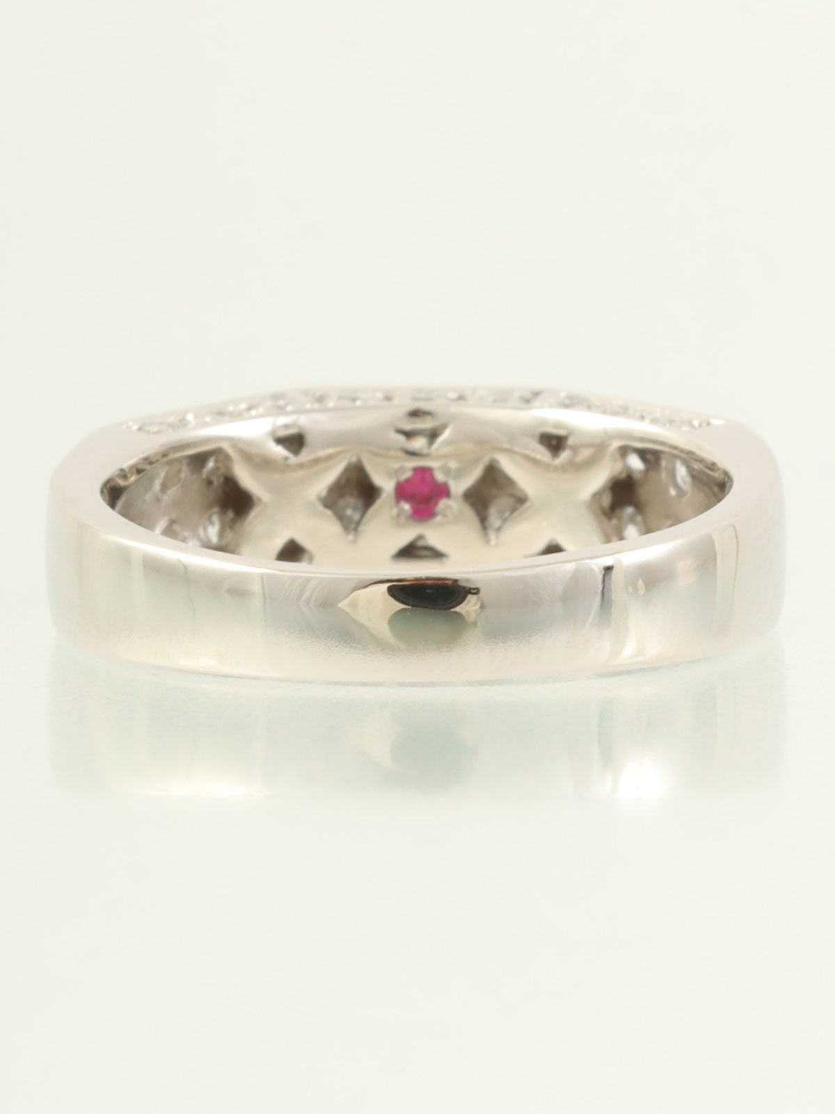 プラチナダイヤモンドルビーリング シルバー