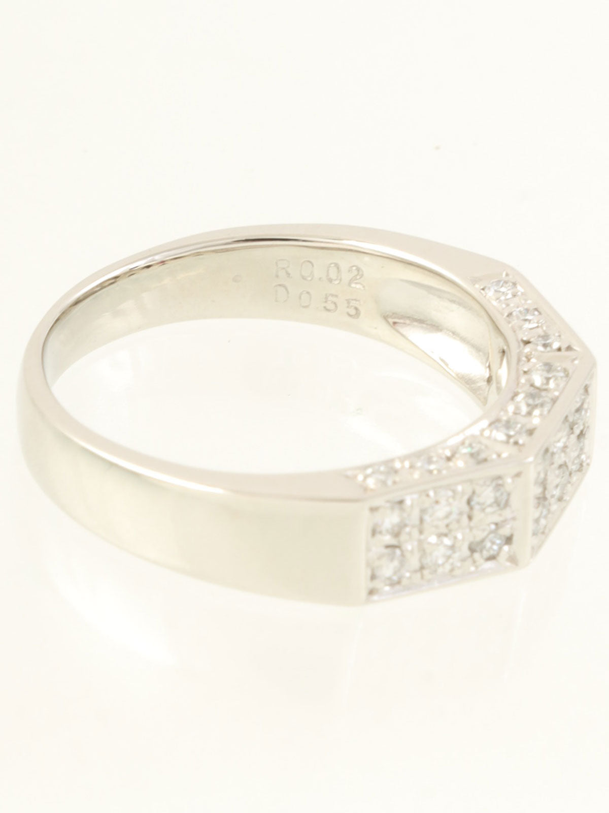 プラチナダイヤモンドルビーリング シルバー