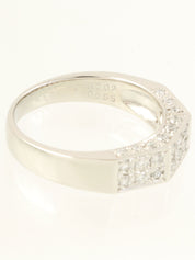 プラチナダイヤモンドルビーリング シルバー