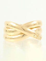 18K Logo Design Ring #53 Gold