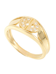 18Kダイヤモンドロゴリング ゴールド