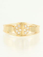 18Kダイヤモンドロゴリング ゴールド