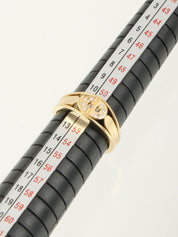 18K Diamond Logo Ring #52 Gold