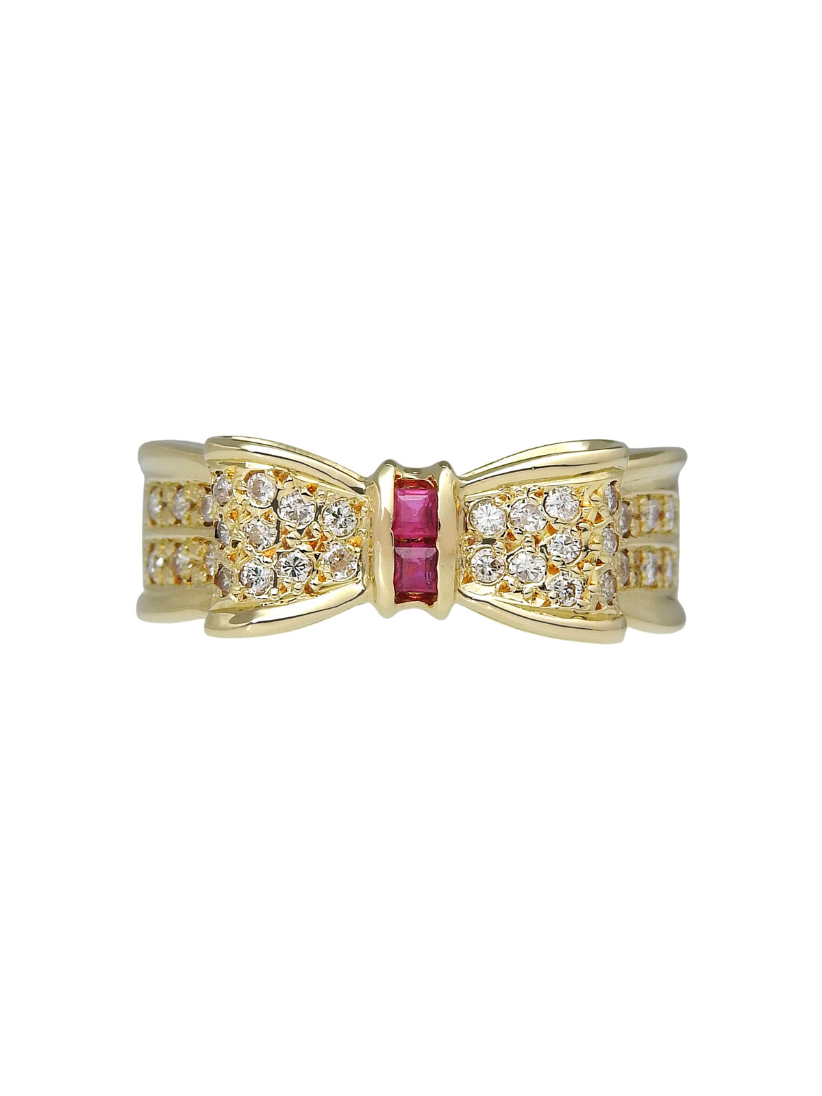 18K Ruby Diamond Ring #51.5 Gold
