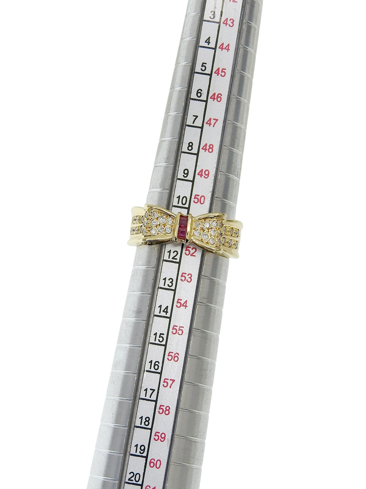 18K 红宝石钻戒 #51.5 黄金