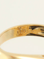 18K金/蓝钻花朵造型耳环