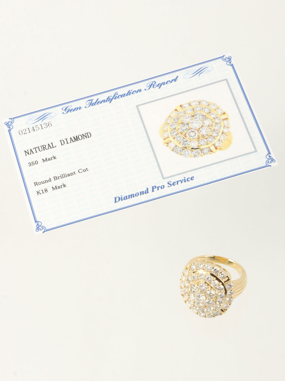 18K Gold Diamond Design Ring