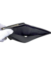 ペカンパターンがま口ウォレット　ブラック/ブラウン