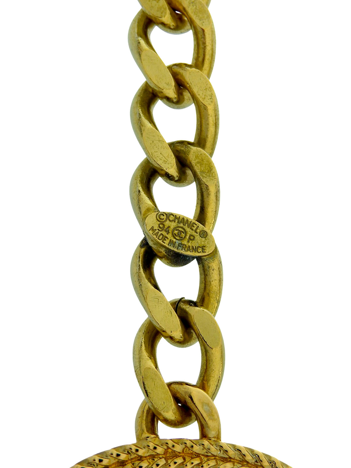 1994年製　サークルカットアウトCCマークキーホルダー　ゴールド