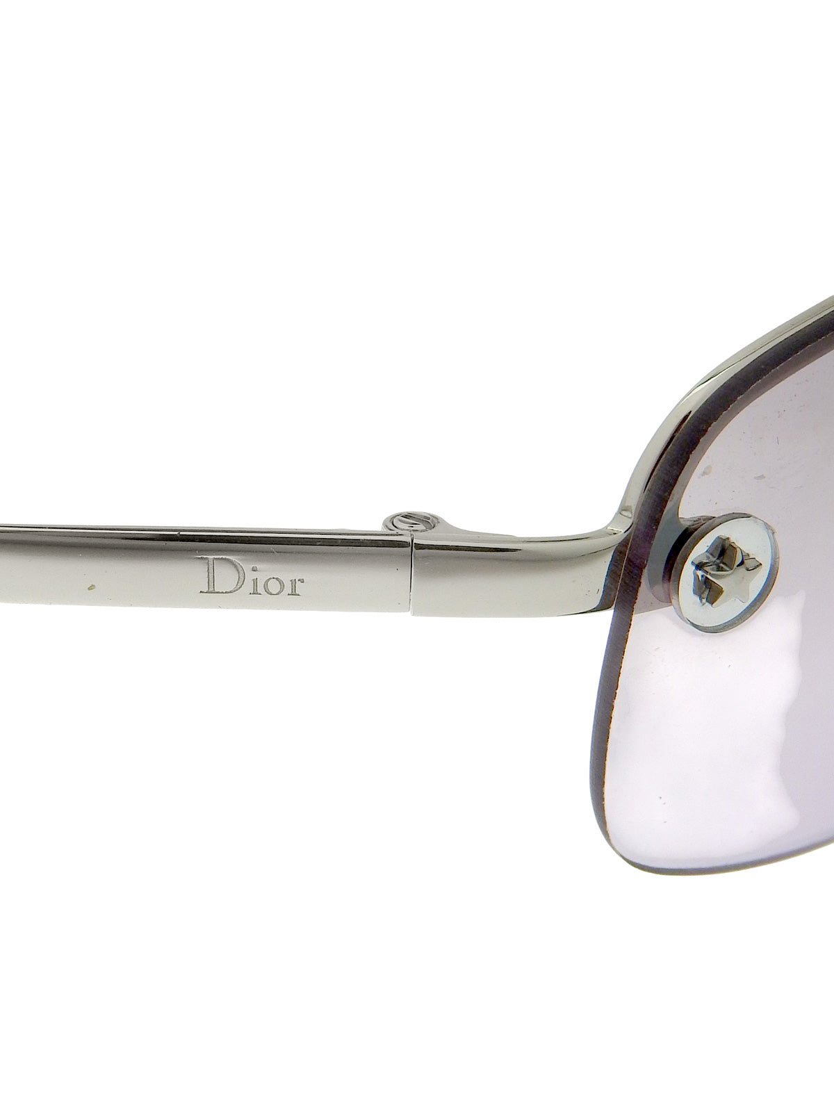 サイドロゴプレートサングラス　パープル/シルバー