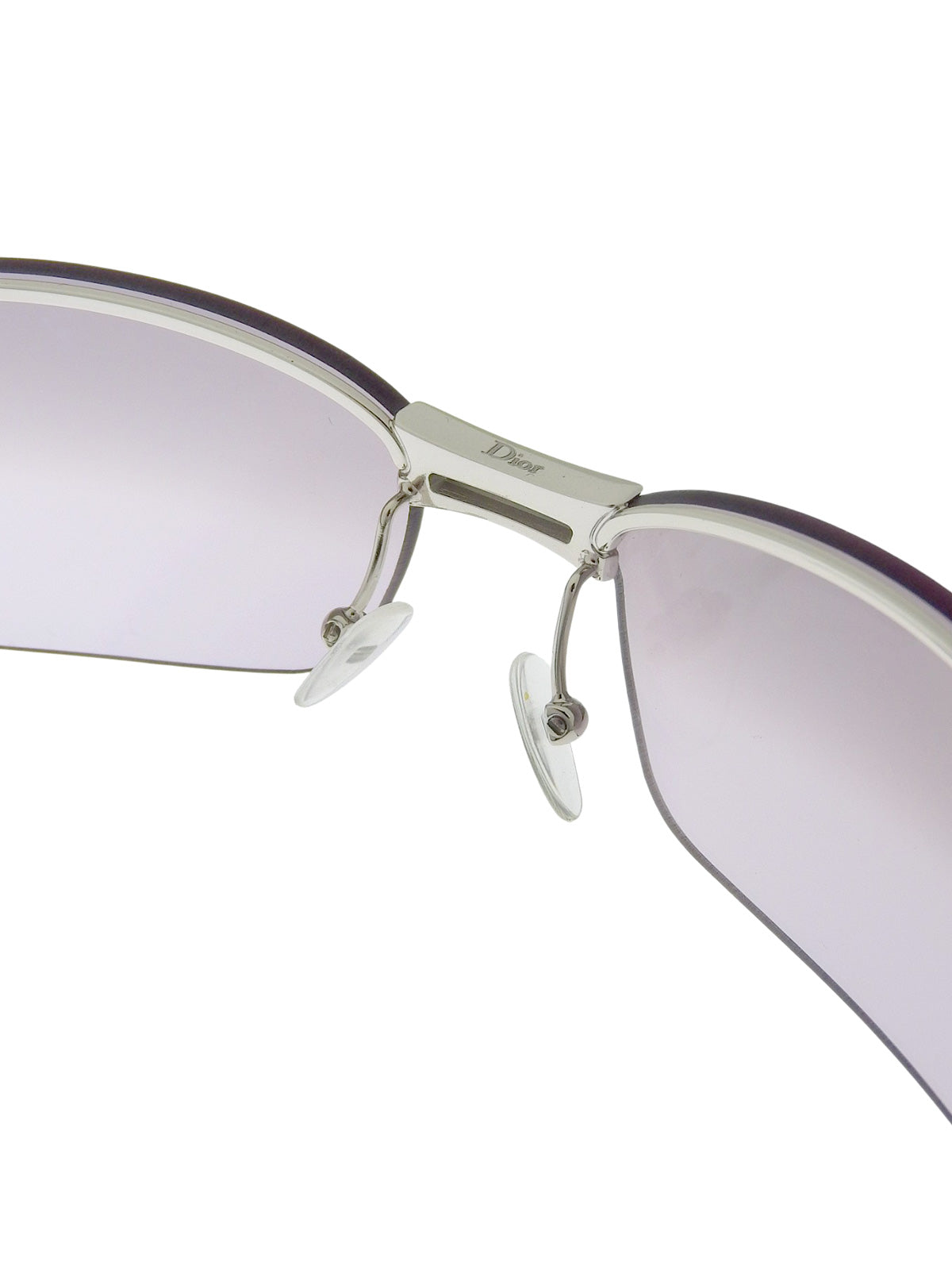 サイドロゴプレートサングラス　パープル/シルバー