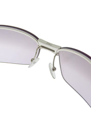 サイドロゴプレートサングラス　パープル/シルバー
