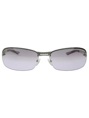 サイドロゴプレートサングラス　パープル/シルバー