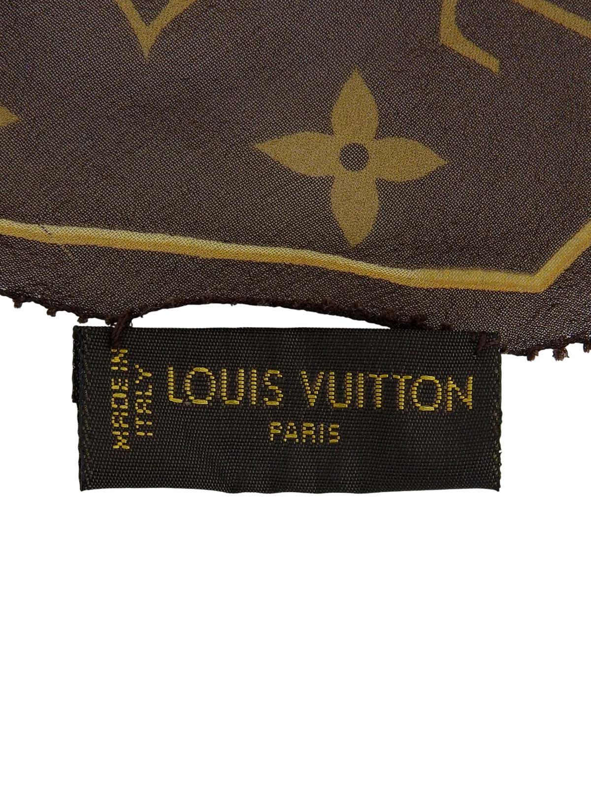 モノグラムレオパードパターンスカーフ　ブラウン