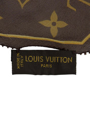 モノグラムレオパードパターンスカーフ　ブラウン