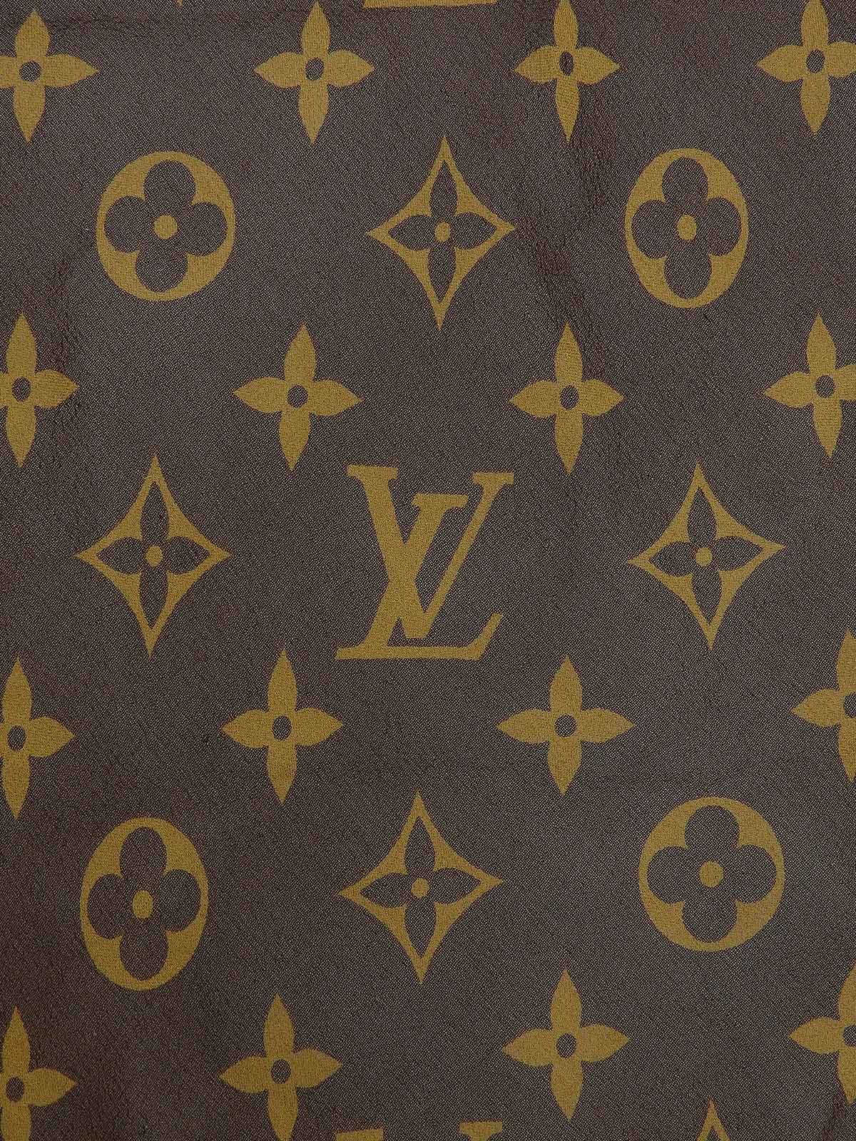 モノグラムレオパードパターンスカーフ　ブラウン