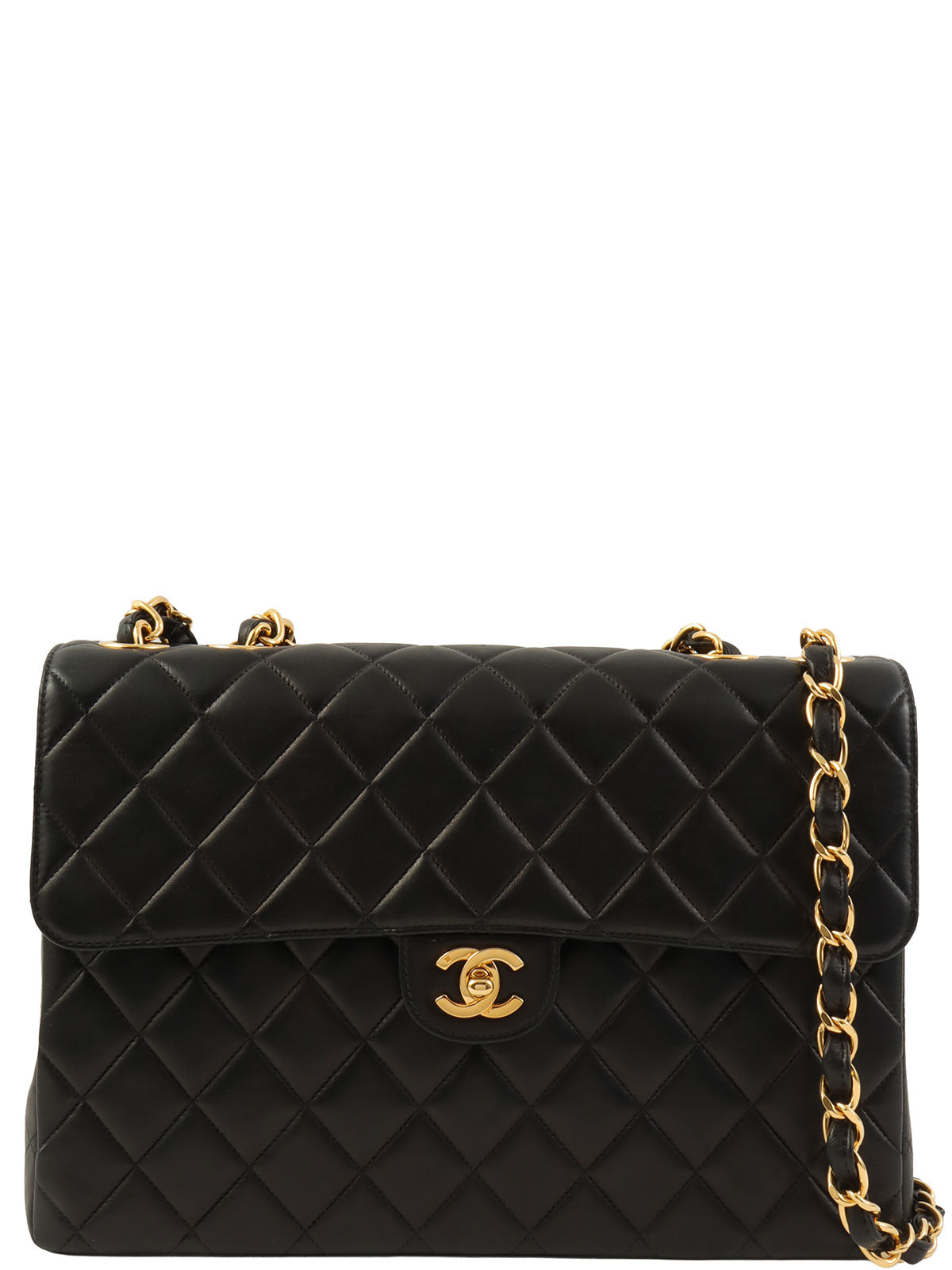 1998 Classic Flap Chain Bag Jumbo Black