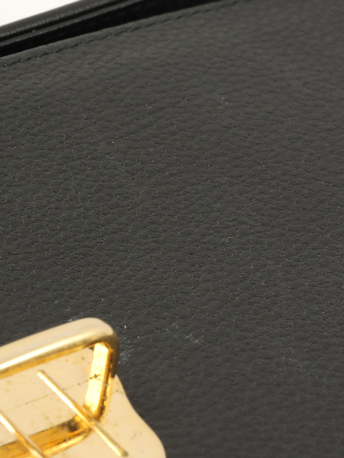 ダイヤカットデザインロゴプレートハンドバッグ ブラック