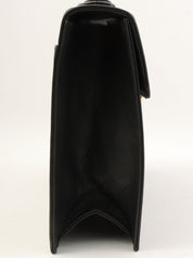 黑色菱形切割设计logo铭牌手提包