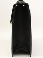 黑色菱形切割设计logo铭牌手提包