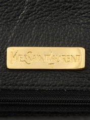 黑色菱形切割设计logo铭牌手提包