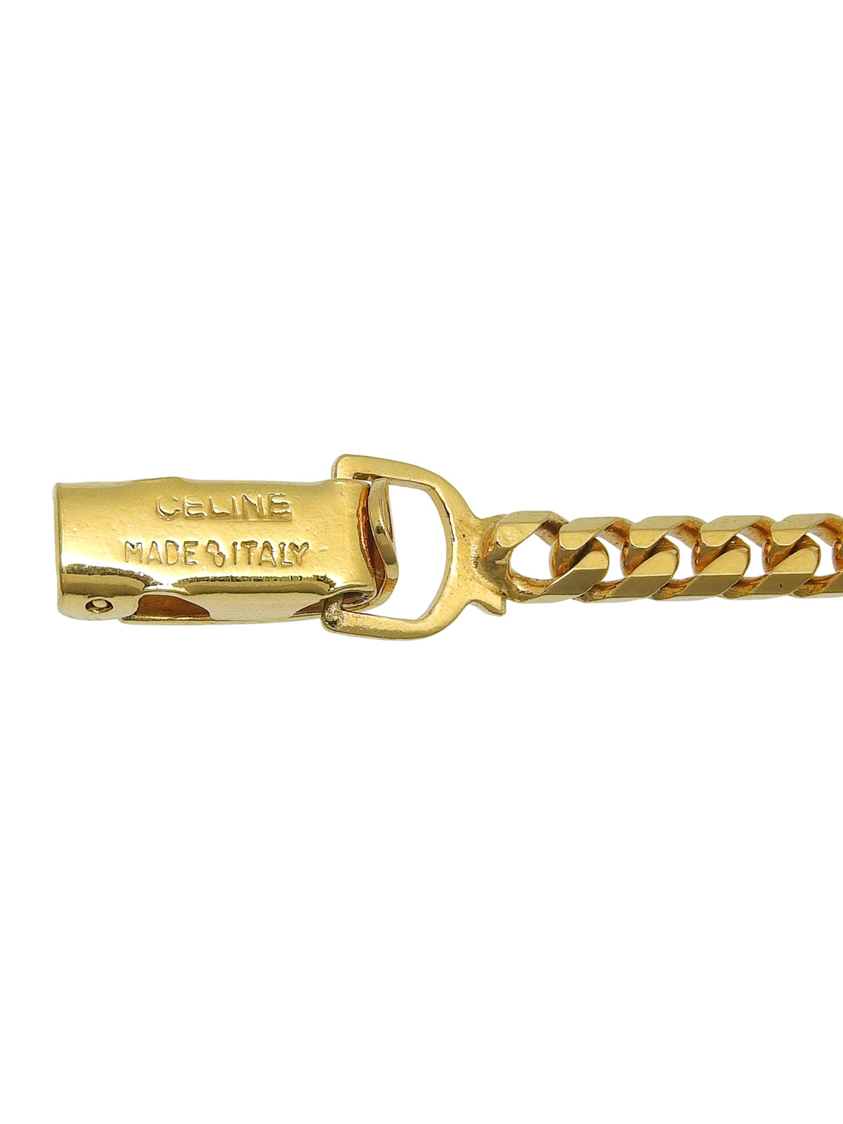 ホースキャリッジプレートチェーンブレスレット ゴールド