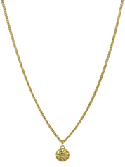 金质圆形碎石项链